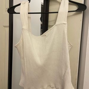 SHEIN Curve white ribbed tank sz 2xl